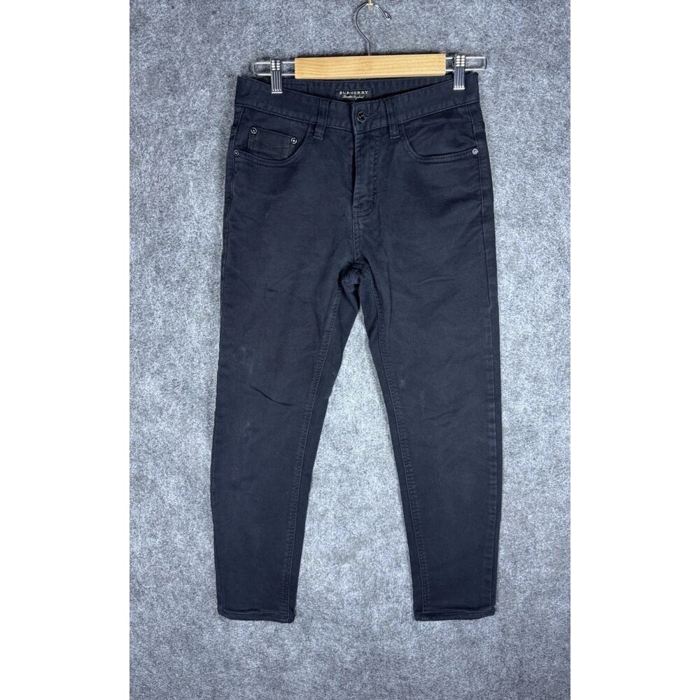 Burberry Black Skinny Slim Jeans Men Size 29 Logo Button Coin Pocket Regular Fit